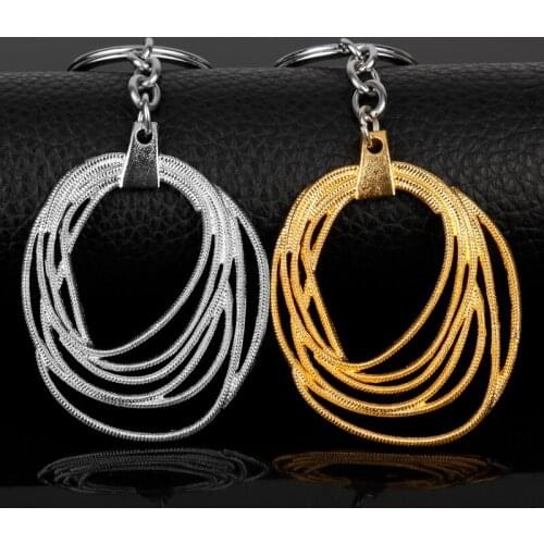 Movie Theme Keychain the Comics Weapon Golden Whip Shape Dangle Keyring Cosplay Toy Key Chain Gifts