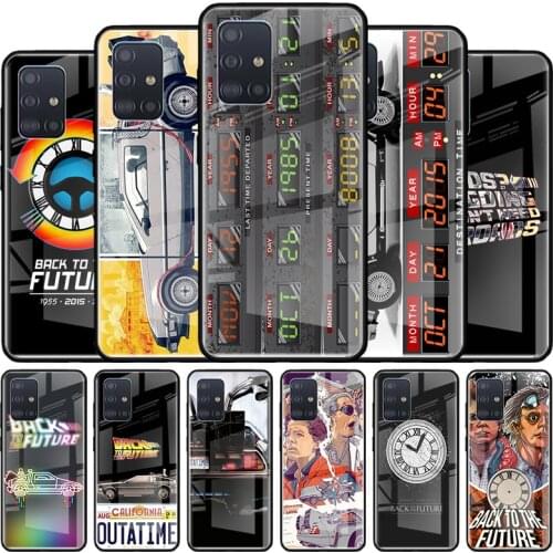 Back To The Future Tempered Glass Phone Case for Samsung A51 A50 A71 A70 A91 A10 Funda for M21 M31 M51 Cover Coque Shell Capa