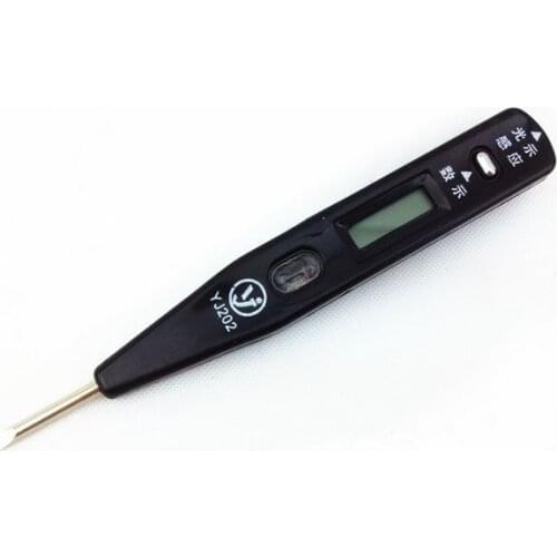 Mini AC DC 12V-220V black LCD Multifunctional Digital Display electrical induction test pencil NO.202 freeshipping