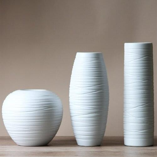 Ceramic Porcelain Tabletop Vase Set (3 Pcs) with Simple Modern Design GM007 Free Shipping