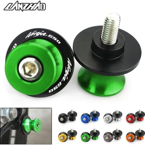 M8 NINJA650 Motorcycle Swingarm Spools Rear Stand Screws Sliders CNC Aluminum Accessories for Kawasaki Ninja 650 2017 2018 2019
