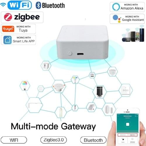 Tuya Multi-mode Gateway WiFi+Bluetooth+Zigbee Multi-protocol Communication Gateway Smart Life APP Work With Alexa Google Home