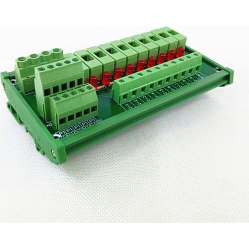 Fuse Module,DIN Rail Mount 10 Position Fuse Power Distribution Module