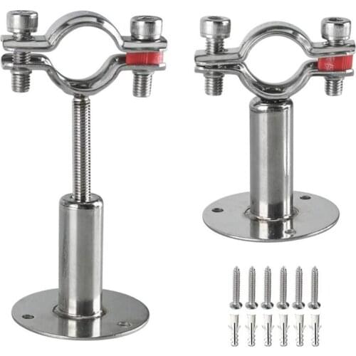 2021 New Adjustable Pipe Bracket Stainless Steel Pipe Straps with Screws for Pipes Fixing