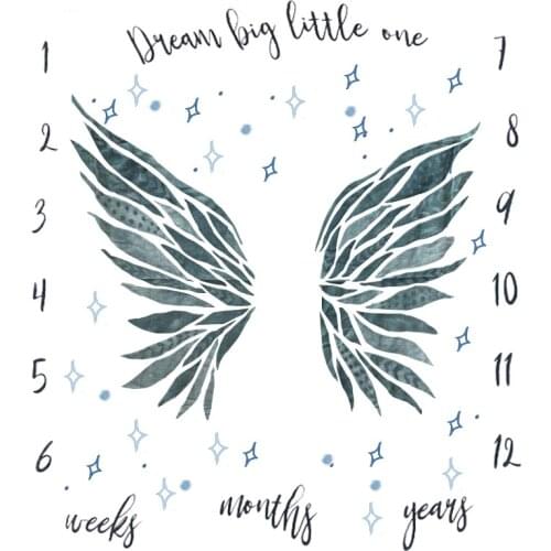 Newborn Baby 0-24M New Monthly Milestone Blanket Photo Backdrop Diaper Photography Cloth Calendar Background Accessory Boy Girl