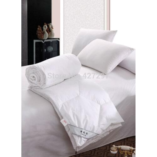 Free Shipping 410GSM Hot Sell Duck Down Quilt Doona Comforter Blanket Queen Or Make Any Size European