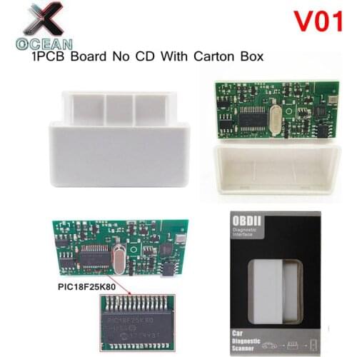 Single Board Super Mini ELM327 OBD2 Bluetooth V01 V1.5 Car Diagnostic Tool ELM 327 V1.5 OBD 2 Scanner Work Android Windows 12V