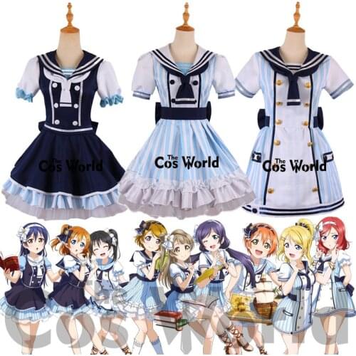 LoveLive! Pirate Piracy 9 Characters Honoka Kotori Umi Eli Nozomi Sailor Suit Dress Uniform Anime Customize Cosplay Costumes
