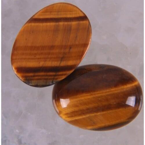 25x18MM Tigereye Oval Cabochon CAB GEM Bead Jewelry (2 pcs/lot) H030