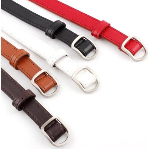 Square Buckle Women Belt Simple Vintage Students Waistband Adjust Fashion Casual No-hole Cummerbunds