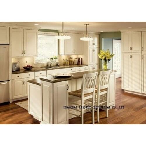Solid Wood assemble kitchen cabinets(LH-SW040)