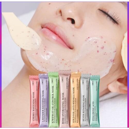Skin Care Mask Collagen Rose Hyaluronic Acid Soft Mask Powder Face Mask Anti Aging Anti Wrinkle Peel Off Rubber Facial Mask