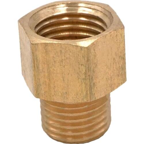 2PCS 1/4" BSP Male To M14x1.5mm Female Brass Reducer Bushing Coupling Adapter Pipe Fitting Water Gas Oil