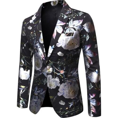2021 Male Suit Blazer Printed Men Slim Jacket Vintage Suits Fashion Luxury Formal wedding Dress Stage Costumes for Singers S-3XL