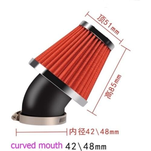 42-48MM curved mouth Motorcycle Air Filter Filter Clearner For Suzuki GS1000 1000L GS750 Kawasaki KZ1000A