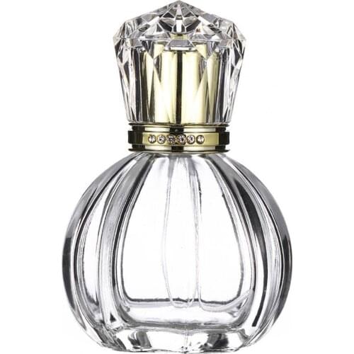 50ml Portable Transparent Refillable Atomizer Spray Perfume Glass Empty Bottle for Travel Home
