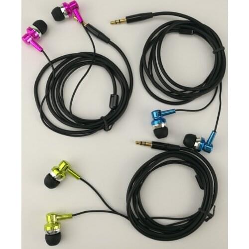 500pcs Thick wire headset earphones direct deal from factory wholesale earbuds cheap gold blue rosered gilding for iphone