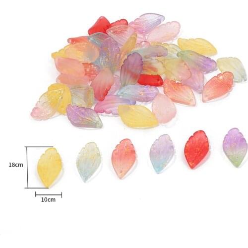 10pcs Iris Flower Petal Lampwork Beads Colorful Glass Bead Charms For Jewelry Making Findings Diy Earrings Hairpin Accessories