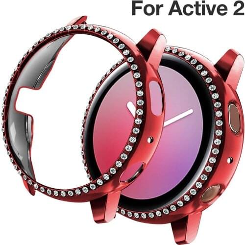 Smart Watch Case For Samsung Galaxy Watch Active 2 Watch Protective Case 40 44mm Bumper Shell Bling Watch Cases For Womens