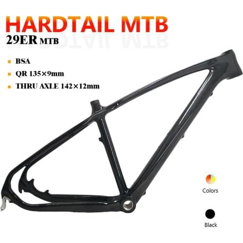CW Carbon Frame 29er 15 17 19 Carbon mountain Bike frame BSA 68mm thru axle 148×12mm mtb frame accept custom paint