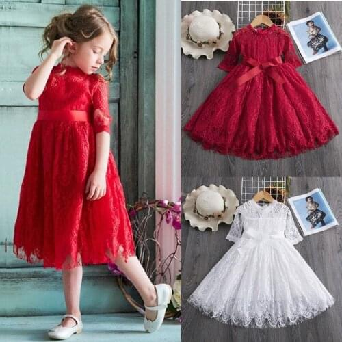 Kids Clothes Girls Summer Elegant Princess Dresses for Wedding Childrens Tutu Clothing Girl Lace Birthday Dress Baby Vestidos