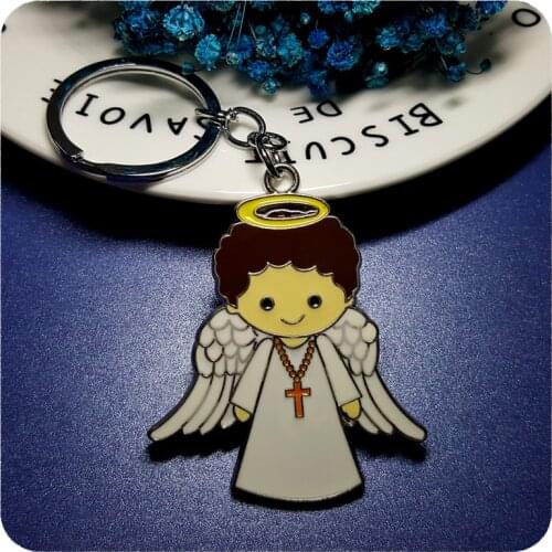 GRANDBLING Christian Souvenir Gift Angel Style Key Chain Pendant