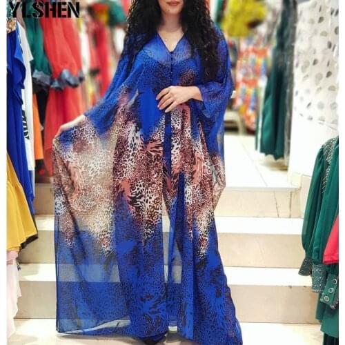 2 Piece Set African Print Dresses for Women Summer Clothes Party Long Maxi Dress Ramadan Eid Mubarak Abaya Dubai Muslim Robes