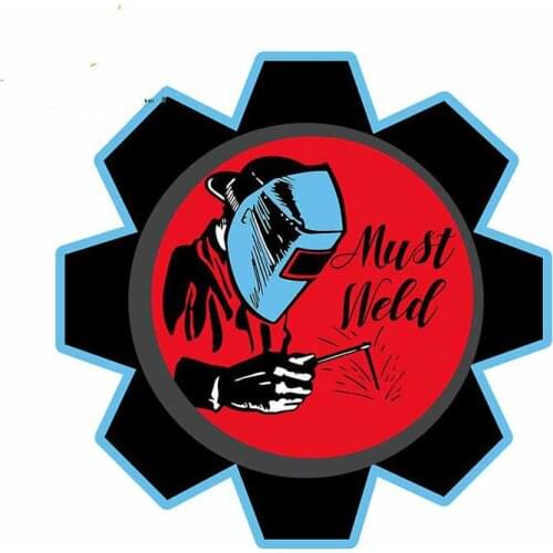 Creative Welding Welder Car Stickers Pvc Cartoon Decorative Decals Personality Waterproof Sunscreen Scratch-resistant 13cm*13cm