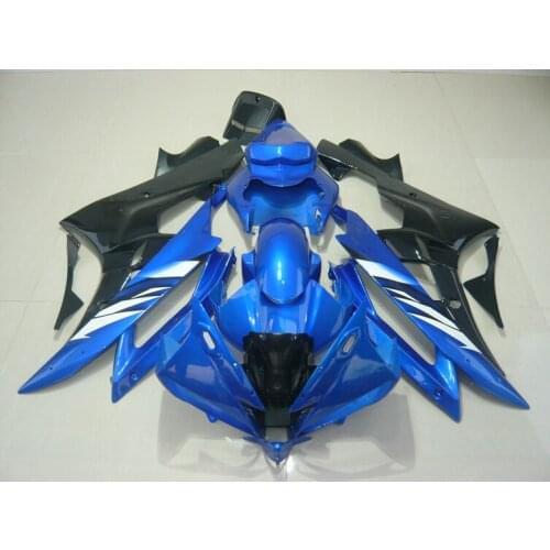 Injection mold Fairing Kit for YAMAHA YZFR6 06 07 YZF R6 2006 2007 YZF600 yzfr6 06 ABS Blue black Fairings set+7gifts KA29