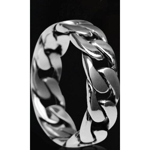 925 Sterling Silver Old Silver Craftsman Hand-woven Chain-like Personality Fashion Adjustable Men And Women Ring Hand Jewelry