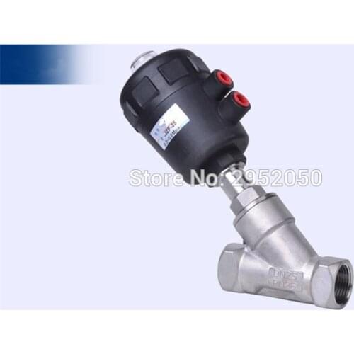 Free shipping BSPT 1/2" normally closed complete stainless steel angled seat valve for air water steam high temperature steam