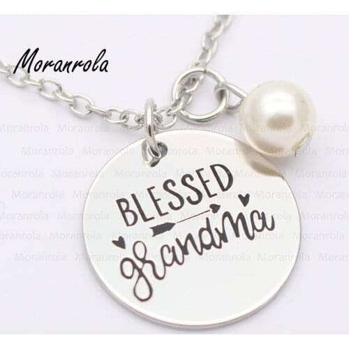 New arried "blessed grandma "Copper necklace Keychain,charm Hand-Stamped Jewelry mothers day keychain mimi gift Mama necklace