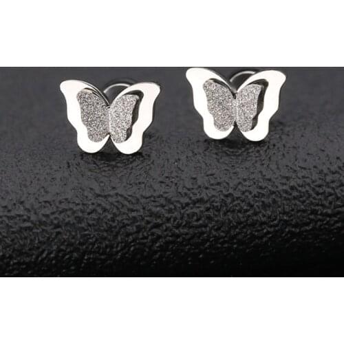 Butterfly Design Earring Studs Elegant Fashion Women Jewelry Girl Gifts Nice LL777