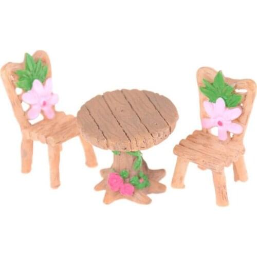 Fairy Garden Kit, Miniature Table Chairs Diy Dollhouse Fairy Garden Ornament