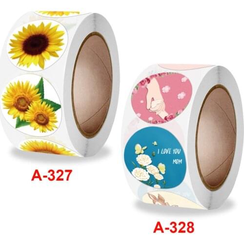 Thank you for the flower sticker mothers day round seal sticker