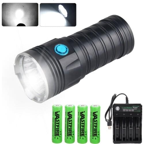 Super Bright 18xT6 LED flashlight Lamp outdoor USB rechargeable flashlight Torch with USB output mobile power+Battery+charger