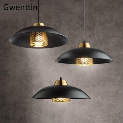 Vintage Black Iron Pendant Light Fixtures Living Room Modern Kitchen Hanging Lamps Dining Room Lights Industrial Lamp Loft Decor