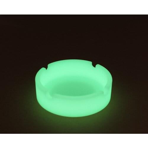 1PCS Luminous Silicone Ashtray, Light Round Ashtray, New Fluorescent Smoke, Convenient Cigarette Case, Creative Ashtray