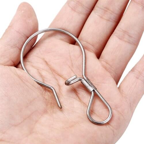 2Pcs New Fishing Tools Lock Fish Portable Stainless Steel Belt Live Fishing Lock Buckle Tackle Stringer Tools 5M