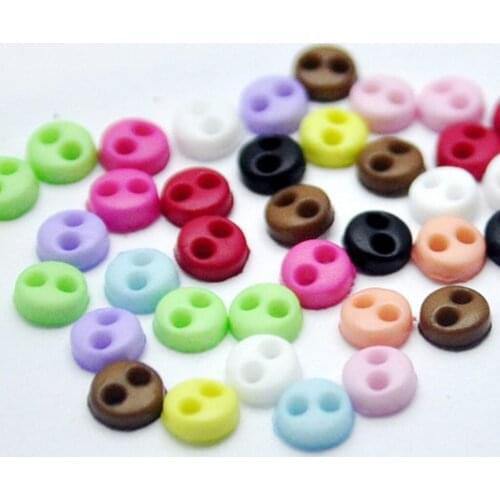 300pcs Very Small Mini Tiny Micro Figures Doll Clothing Sew Button 4mm Black