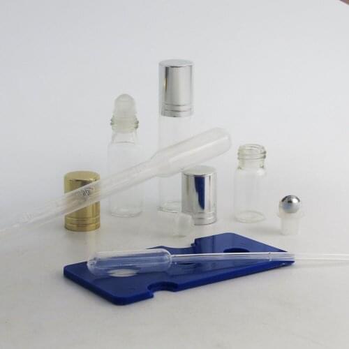 360pcs/lot 3ml 5ml 7ml Clear Glass Empty Roll on Bottle Essential Oil Bottles Small Glass Essential Oil Roller Bottle or Sample