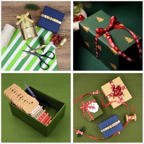 5m/Set Christmas Color Printing Party Holiday Gift Wrapping Decoration Ribbon