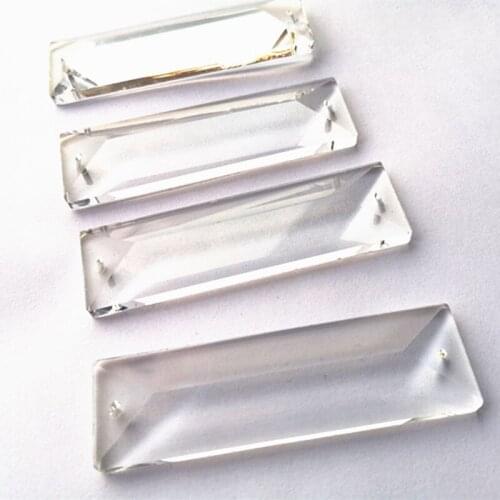 60pcs/lot 75mm Transparent Color Crystal Drop Prisms In Two Holes Crystal Curtain Pendant/ Chandelier Parts for Hanging Pendant