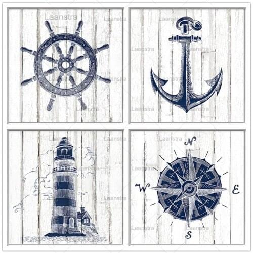 5D Diy Diamond Painting Nautical Chart Lighthouse Navy Anchor Compass Diamond Mosaic Embroidery Cross Stitch Set Home Decor Gift