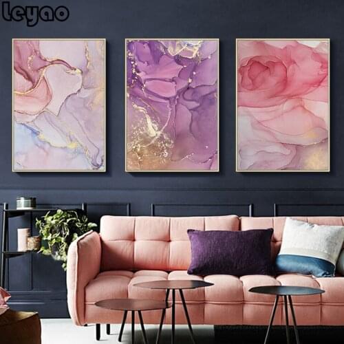 DIY Diamond Painting Scandinavian Pink Landscape Wall Art Full Square/Round diamond embroidery Rhinestones mosaic home decor