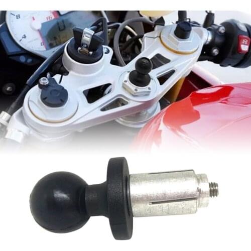Aluminum Base Rubber Motorcycle Bike Mount Black Fork Stem Base with Ball Head for RAM Mount for Gopro Ball Mount Adapter NEW