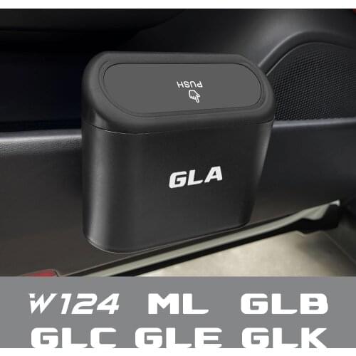 Car Trash Can Clamshell Trash Bin For Mercedes W124 GLA GLC ML GLB GLK GLE GLS G63 GLC43 G350d G500 Auto Interior Accessories