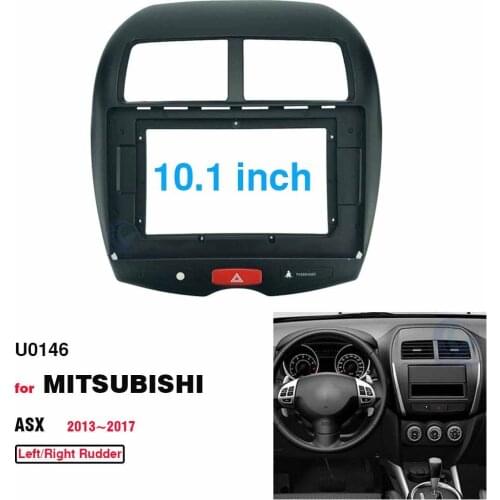 2 Din 10.1 Inch Car Radio Installation DVD GPS mp5 Plastic Fascia Panel Frame for MITSUBISHI ASX 2013~2017 Dash Mount Kit