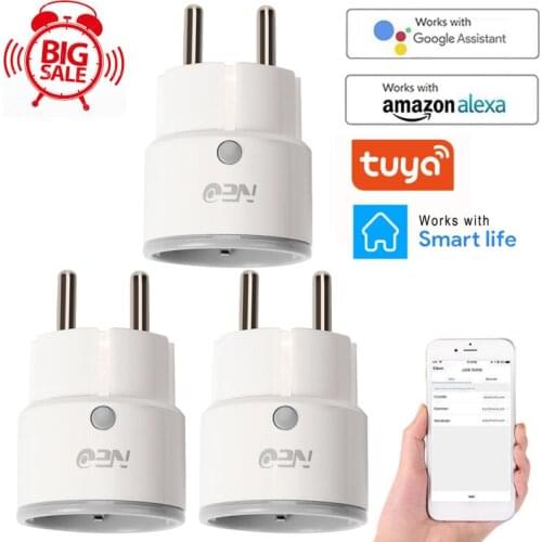 Wireless WiFi Smart Plug EU Adaptor Remote Control Power Energy Monitor Outlet Timer Socket For Alexa Google Home