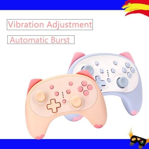 Wireless Bluetooth-Compatible Cat Gamepad Joystick Console Remote Controller Pro Wake Up Gamepads For Nintendo Switch Windows/PC